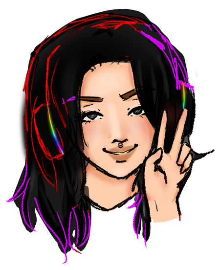 illustrated headshot of chaoticsweets